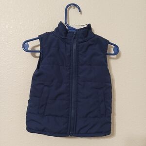 Carter's Dark Blue Fleece-Lined Kids Vest